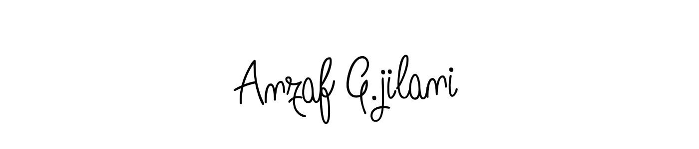 Design your own signature with our free online signature maker. With this signature software, you can create a handwritten (Angelique-Rose-font-FFP) signature for name Anzaf G.jilani. Anzaf G.jilani signature style 5 images and pictures png