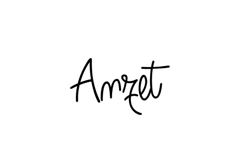 Use a signature maker to create a handwritten signature online. With this signature software, you can design (Angelique-Rose-font-FFP) your own signature for name Anzet. Anzet signature style 5 images and pictures png