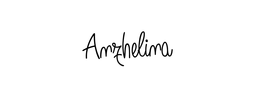 Make a beautiful signature design for name Anzhelina. With this signature (Angelique-Rose-font-FFP) style, you can create a handwritten signature for free. Anzhelina signature style 5 images and pictures png