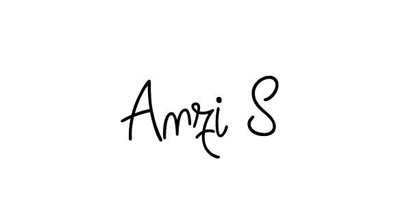 Make a beautiful signature design for name Anzi S. With this signature (Angelique-Rose-font-FFP) style, you can create a handwritten signature for free. Anzi S signature style 5 images and pictures png