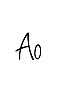 Ao stylish signature style. Best Handwritten Sign (Angelique-Rose-font-FFP) for my name. Handwritten Signature Collection Ideas for my name Ao. Ao signature style 5 images and pictures png