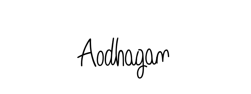 Make a beautiful signature design for name Aodhagan. With this signature (Angelique-Rose-font-FFP) style, you can create a handwritten signature for free. Aodhagan signature style 5 images and pictures png