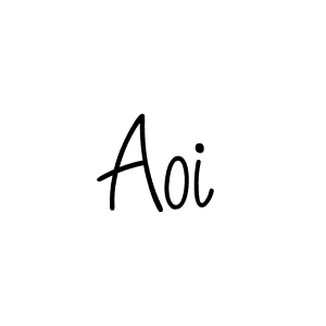 Design your own signature with our free online signature maker. With this signature software, you can create a handwritten (Angelique-Rose-font-FFP) signature for name Aoi. Aoi signature style 5 images and pictures png