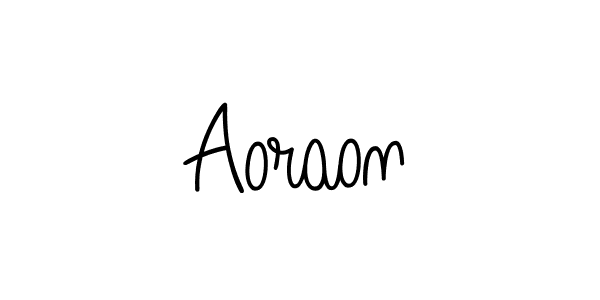 How to make Aoraon name signature. Use Angelique-Rose-font-FFP style for creating short signs online. This is the latest handwritten sign. Aoraon signature style 5 images and pictures png