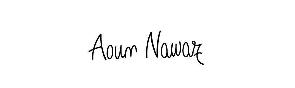 Design your own signature with our free online signature maker. With this signature software, you can create a handwritten (Angelique-Rose-font-FFP) signature for name Aoun Nawaz. Aoun Nawaz signature style 5 images and pictures png