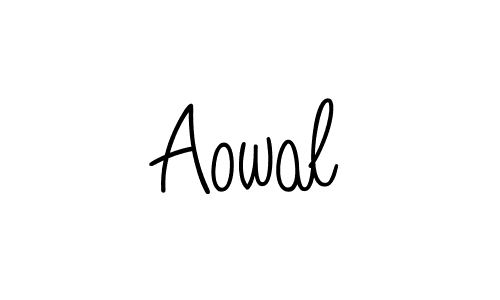 Also we have Aowal name is the best signature style. Create professional handwritten signature collection using Angelique-Rose-font-FFP autograph style. Aowal signature style 5 images and pictures png