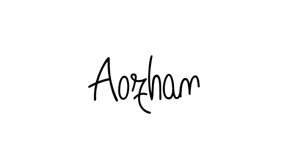 Make a beautiful signature design for name Aozhan. With this signature (Angelique-Rose-font-FFP) style, you can create a handwritten signature for free. Aozhan signature style 5 images and pictures png