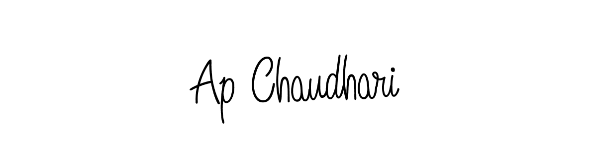 How to Draw Ap Chaudhari signature style? Angelique-Rose-font-FFP is a latest design signature styles for name Ap Chaudhari. Ap Chaudhari signature style 5 images and pictures png