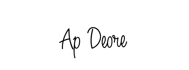 You should practise on your own different ways (Angelique-Rose-font-FFP) to write your name (Ap Deore) in signature. don't let someone else do it for you. Ap Deore signature style 5 images and pictures png