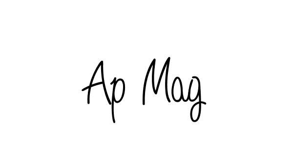 The best way (Angelique-Rose-font-FFP) to make a short signature is to pick only two or three words in your name. The name Ap Mag include a total of six letters. For converting this name. Ap Mag signature style 5 images and pictures png