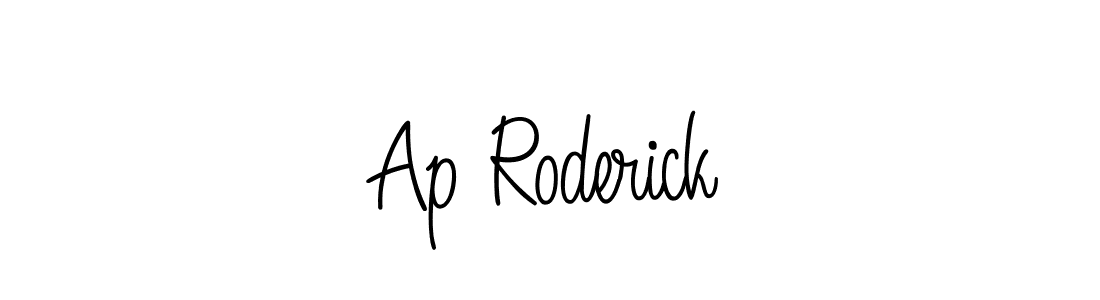 Make a beautiful signature design for name Ap Roderick. With this signature (Angelique-Rose-font-FFP) style, you can create a handwritten signature for free. Ap Roderick signature style 5 images and pictures png