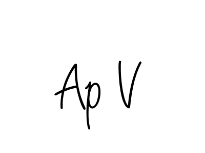 Make a beautiful signature design for name Ap V. With this signature (Angelique-Rose-font-FFP) style, you can create a handwritten signature for free. Ap V signature style 5 images and pictures png