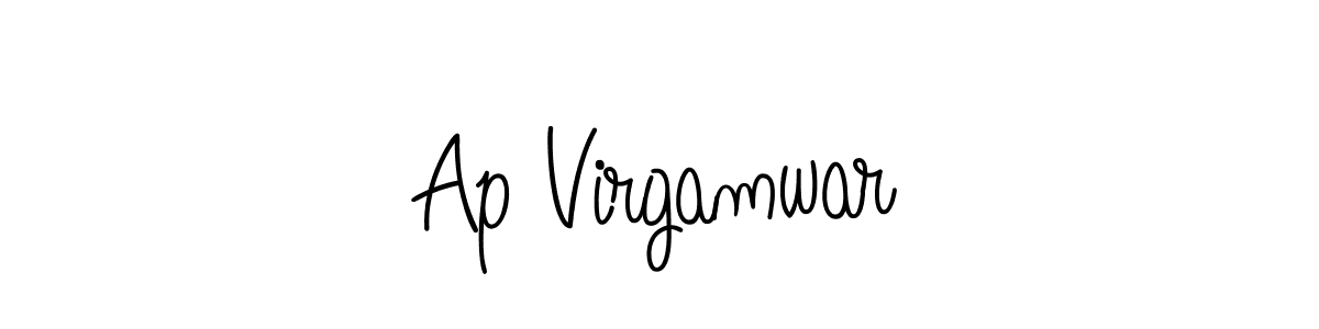 Make a beautiful signature design for name Ap Virgamwar. With this signature (Angelique-Rose-font-FFP) style, you can create a handwritten signature for free. Ap Virgamwar signature style 5 images and pictures png