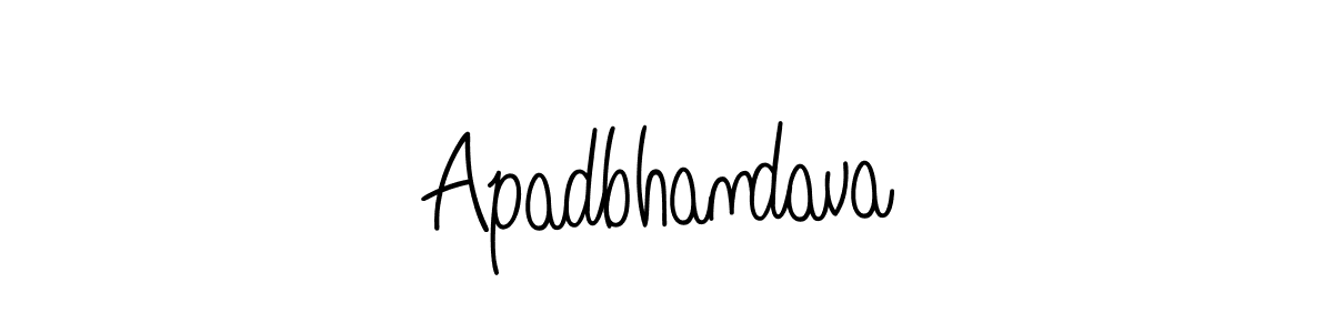 The best way (Angelique-Rose-font-FFP) to make a short signature is to pick only two or three words in your name. The name Apadbhandava include a total of six letters. For converting this name. Apadbhandava signature style 5 images and pictures png