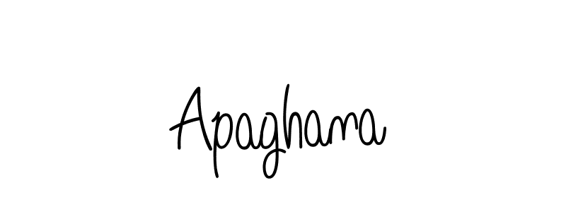 Make a beautiful signature design for name Apaghana. With this signature (Angelique-Rose-font-FFP) style, you can create a handwritten signature for free. Apaghana signature style 5 images and pictures png