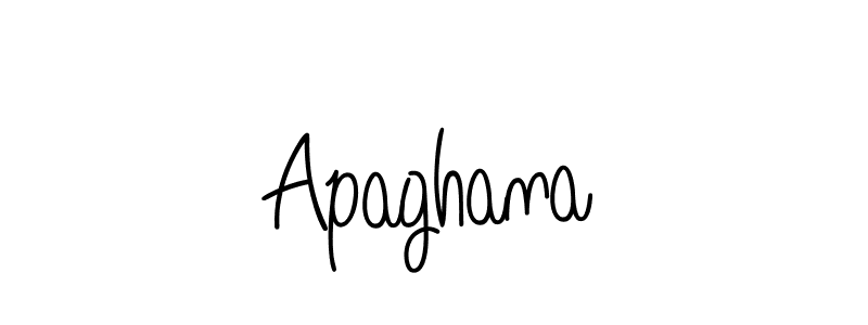 Make a beautiful signature design for name Apaghana. With this signature (Angelique-Rose-font-FFP) style, you can create a handwritten signature for free. Apaghana signature style 5 images and pictures png