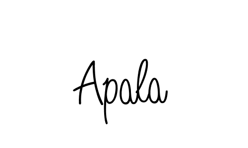 Create a beautiful signature design for name Apala. With this signature (Angelique-Rose-font-FFP) fonts, you can make a handwritten signature for free. Apala signature style 5 images and pictures png