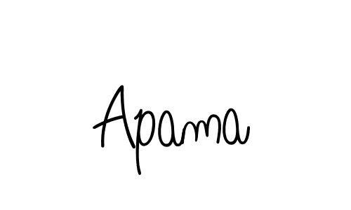 Design your own signature with our free online signature maker. With this signature software, you can create a handwritten (Angelique-Rose-font-FFP) signature for name Apama. Apama signature style 5 images and pictures png