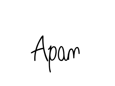 Make a beautiful signature design for name Apan. With this signature (Angelique-Rose-font-FFP) style, you can create a handwritten signature for free. Apan signature style 5 images and pictures png