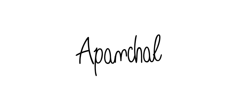 Create a beautiful signature design for name Apanchal. With this signature (Angelique-Rose-font-FFP) fonts, you can make a handwritten signature for free. Apanchal signature style 5 images and pictures png
