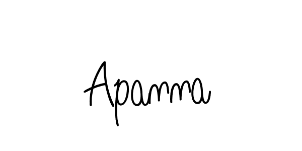 How to make Apanna name signature. Use Angelique-Rose-font-FFP style for creating short signs online. This is the latest handwritten sign. Apanna signature style 5 images and pictures png