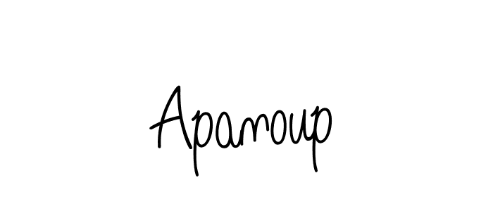 Make a beautiful signature design for name Apanoup. With this signature (Angelique-Rose-font-FFP) style, you can create a handwritten signature for free. Apanoup signature style 5 images and pictures png