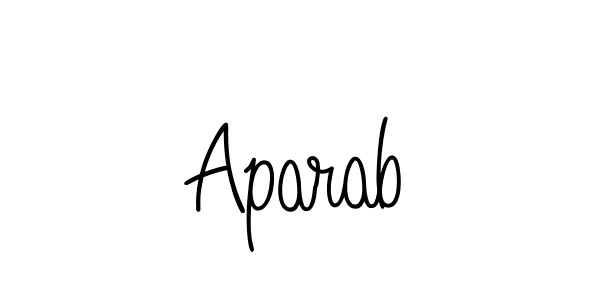 The best way (Angelique-Rose-font-FFP) to make a short signature is to pick only two or three words in your name. The name Aparab include a total of six letters. For converting this name. Aparab signature style 5 images and pictures png