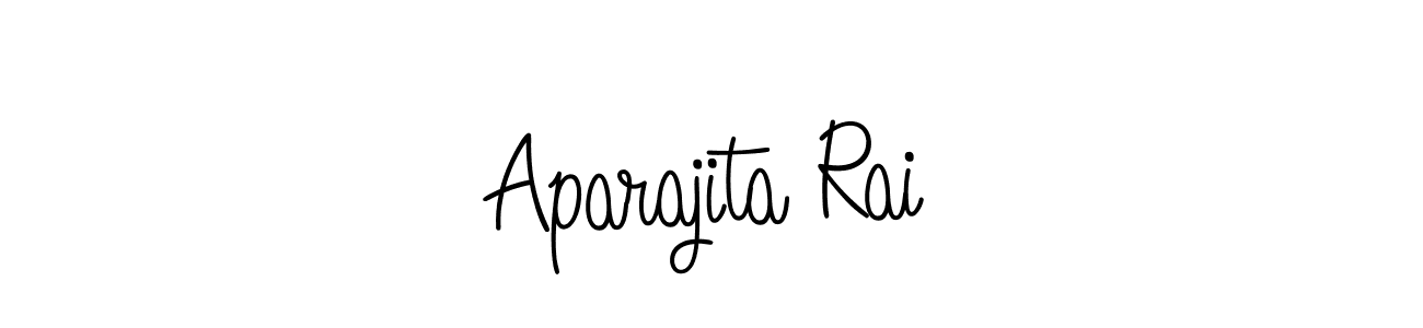 The best way (Angelique-Rose-font-FFP) to make a short signature is to pick only two or three words in your name. The name Aparajita Rai include a total of six letters. For converting this name. Aparajita Rai signature style 5 images and pictures png