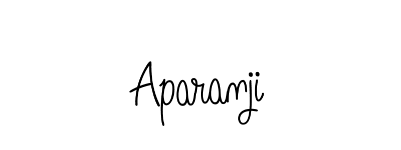 Make a beautiful signature design for name Aparanji. With this signature (Angelique-Rose-font-FFP) style, you can create a handwritten signature for free. Aparanji signature style 5 images and pictures png