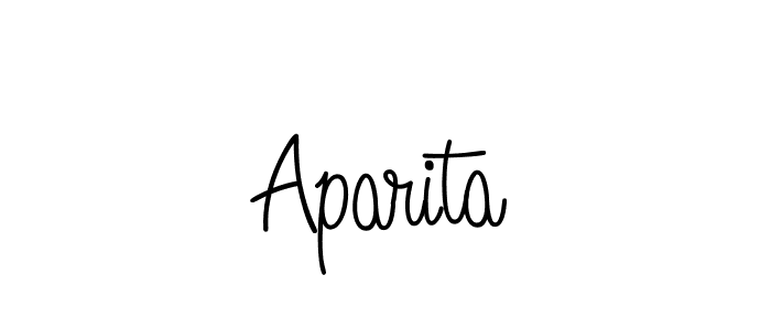 The best way (Angelique-Rose-font-FFP) to make a short signature is to pick only two or three words in your name. The name Aparita include a total of six letters. For converting this name. Aparita signature style 5 images and pictures png