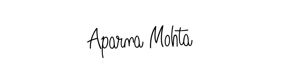 Design your own signature with our free online signature maker. With this signature software, you can create a handwritten (Angelique-Rose-font-FFP) signature for name Aparna Mohta. Aparna Mohta signature style 5 images and pictures png