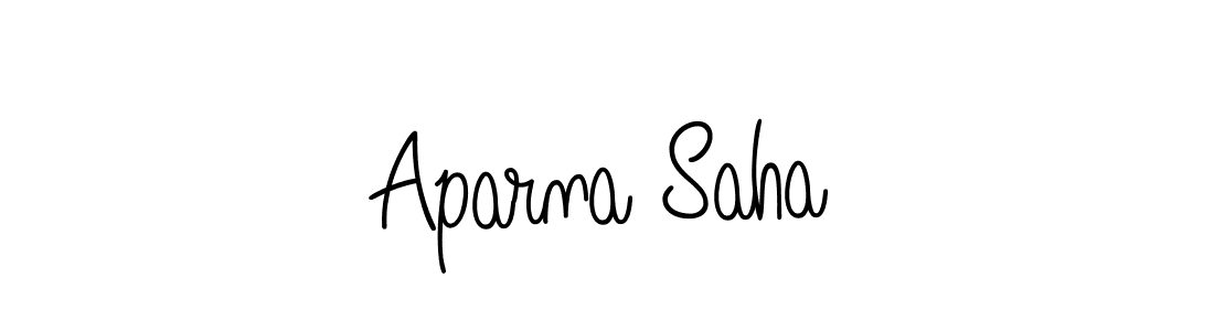 The best way (Angelique-Rose-font-FFP) to make a short signature is to pick only two or three words in your name. The name Aparna Saha include a total of six letters. For converting this name. Aparna Saha signature style 5 images and pictures png