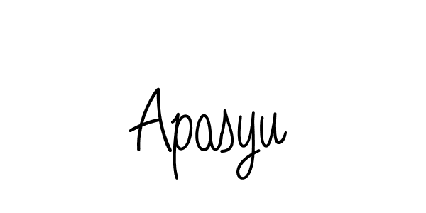 How to make Apasyu name signature. Use Angelique-Rose-font-FFP style for creating short signs online. This is the latest handwritten sign. Apasyu signature style 5 images and pictures png