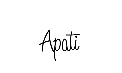 Design your own signature with our free online signature maker. With this signature software, you can create a handwritten (Angelique-Rose-font-FFP) signature for name Apati. Apati signature style 5 images and pictures png