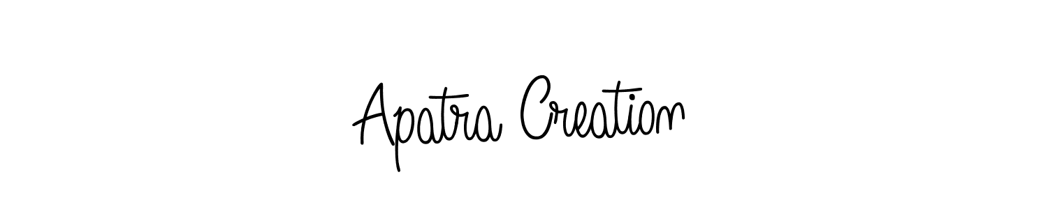 Use a signature maker to create a handwritten signature online. With this signature software, you can design (Angelique-Rose-font-FFP) your own signature for name Apatra Creation. Apatra Creation signature style 5 images and pictures png