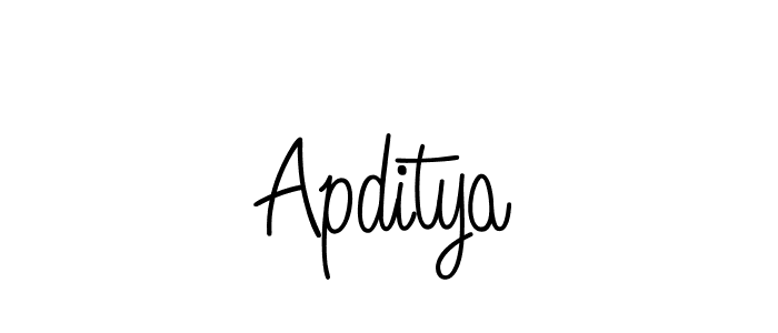 You should practise on your own different ways (Angelique-Rose-font-FFP) to write your name (Apditya) in signature. don't let someone else do it for you. Apditya signature style 5 images and pictures png