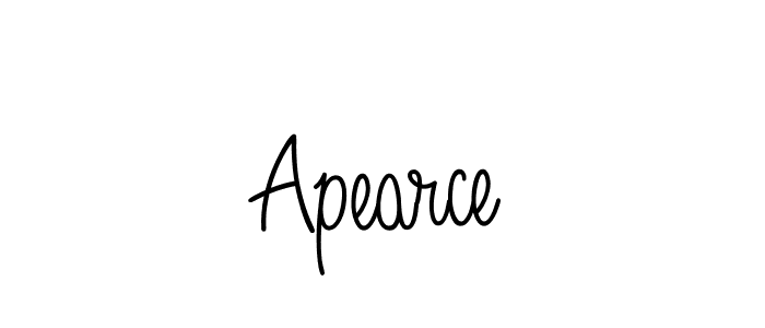 Make a beautiful signature design for name Apearce. With this signature (Angelique-Rose-font-FFP) style, you can create a handwritten signature for free. Apearce signature style 5 images and pictures png