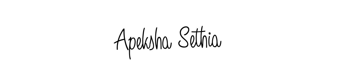 Also we have Apeksha Sethia name is the best signature style. Create professional handwritten signature collection using Angelique-Rose-font-FFP autograph style. Apeksha Sethia signature style 5 images and pictures png