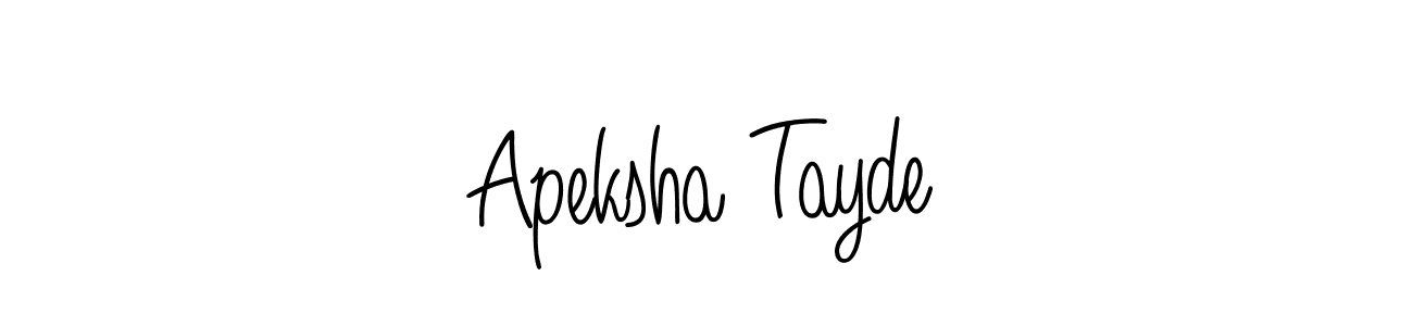 Also You can easily find your signature by using the search form. We will create Apeksha Tayde name handwritten signature images for you free of cost using Angelique-Rose-font-FFP sign style. Apeksha Tayde signature style 5 images and pictures png