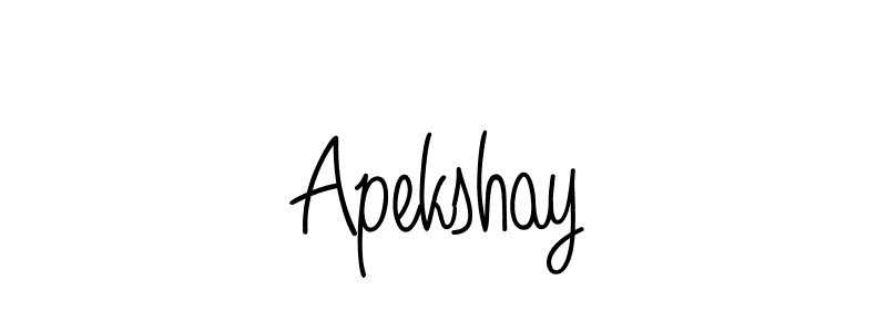 Use a signature maker to create a handwritten signature online. With this signature software, you can design (Angelique-Rose-font-FFP) your own signature for name Apekshay. Apekshay signature style 5 images and pictures png