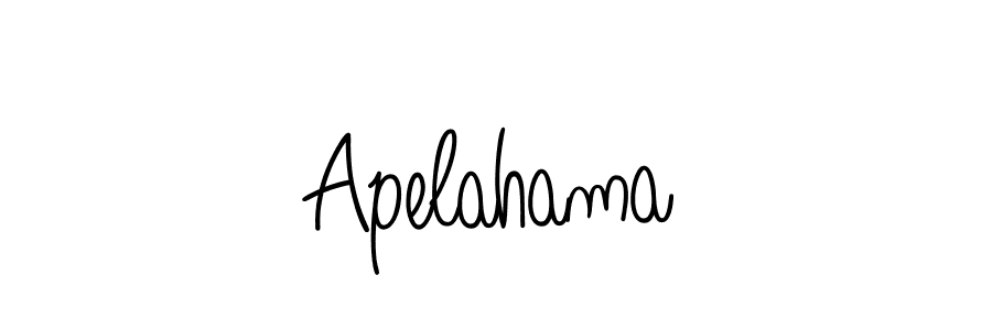 Make a beautiful signature design for name Apelahama. With this signature (Angelique-Rose-font-FFP) style, you can create a handwritten signature for free. Apelahama signature style 5 images and pictures png