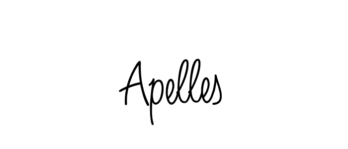 Make a beautiful signature design for name Apelles. With this signature (Angelique-Rose-font-FFP) style, you can create a handwritten signature for free. Apelles signature style 5 images and pictures png