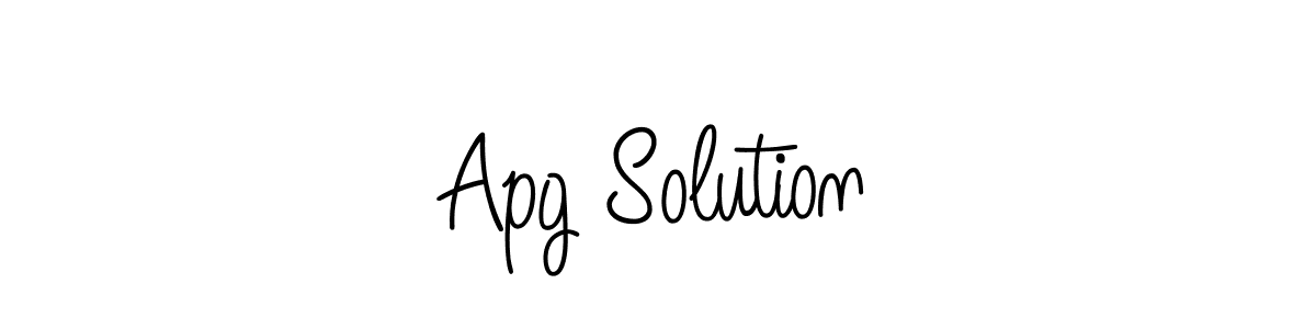 Create a beautiful signature design for name Apg Solution. With this signature (Angelique-Rose-font-FFP) fonts, you can make a handwritten signature for free. Apg Solution signature style 5 images and pictures png