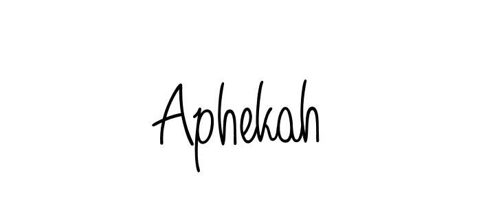 Design your own signature with our free online signature maker. With this signature software, you can create a handwritten (Angelique-Rose-font-FFP) signature for name Aphekah. Aphekah signature style 5 images and pictures png