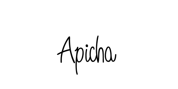 Apicha stylish signature style. Best Handwritten Sign (Angelique-Rose-font-FFP) for my name. Handwritten Signature Collection Ideas for my name Apicha. Apicha signature style 5 images and pictures png