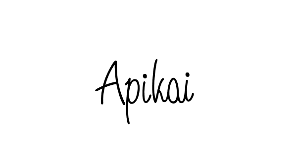 Make a beautiful signature design for name Apikai. With this signature (Angelique-Rose-font-FFP) style, you can create a handwritten signature for free. Apikai signature style 5 images and pictures png