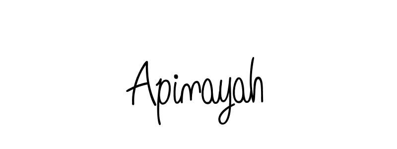 You should practise on your own different ways (Angelique-Rose-font-FFP) to write your name (Apinayah) in signature. don't let someone else do it for you. Apinayah signature style 5 images and pictures png