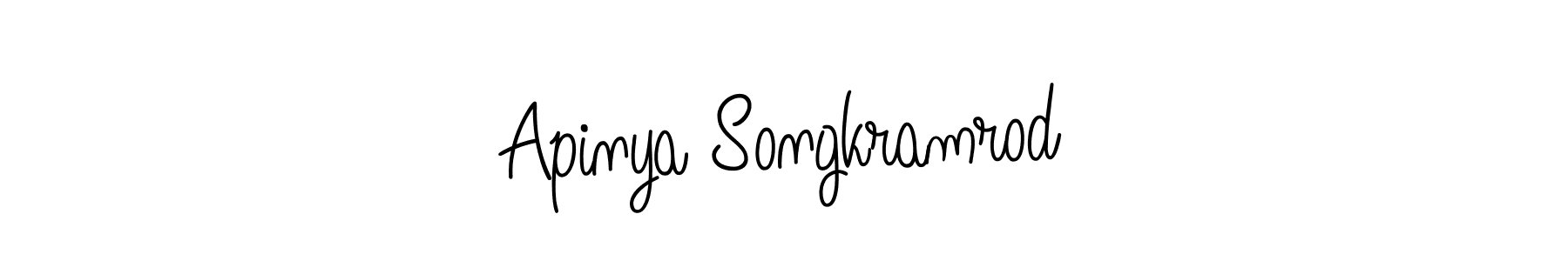 You should practise on your own different ways (Angelique-Rose-font-FFP) to write your name (Apinya Songkramrod) in signature. don't let someone else do it for you. Apinya Songkramrod signature style 5 images and pictures png
