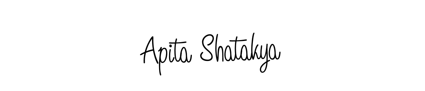 Apita Shatakya stylish signature style. Best Handwritten Sign (Angelique-Rose-font-FFP) for my name. Handwritten Signature Collection Ideas for my name Apita Shatakya. Apita Shatakya signature style 5 images and pictures png