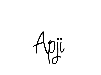 You should practise on your own different ways (Angelique-Rose-font-FFP) to write your name (Apji) in signature. don't let someone else do it for you. Apji signature style 5 images and pictures png